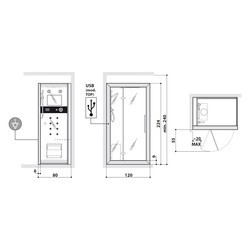 Душевая кабина Jacuzzi Frame 120 TT