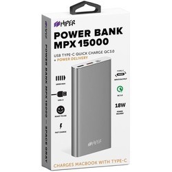Powerbank аккумулятор Hiper MPX15000 (золотистый)