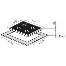 Варочная поверхность MAUNFELD EEHS 64 5ES