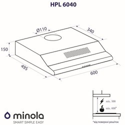 Вытяжка Minola HPL 6040 BL 430