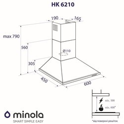 Вытяжка Minola HK 6210 IV 650