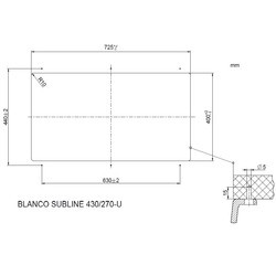 Кухонная мойка Blanco Subline 430/270-U (серебристый)