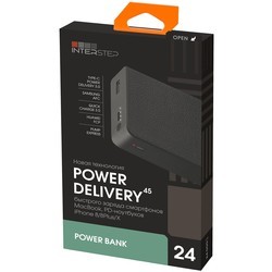 Powerbank аккумулятор InterStep PB24PD (черный)