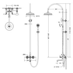 Душевая система Bravat Art F65193BAF-A2