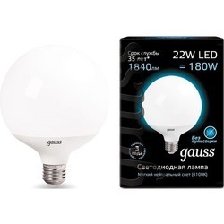 Лампочка Gauss LED G125 22W 3000K E27 105102122