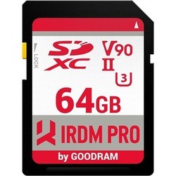 Карта памяти GOODRAM SDXC IRDM Pro V90 UHS II U3 64Gb