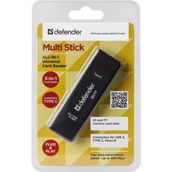 Картридер/USB-хаб Defender Multi Stick