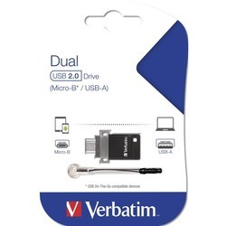 USB Flash (флешка) Verbatim Dual Drive OTG/USB 2.0 64Gb