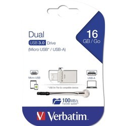 USB Flash (флешка) Verbatim Dual OTG Micro Drive USB 3.0 16Gb