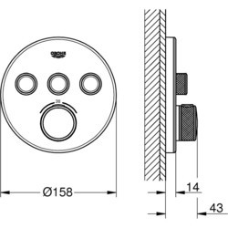 Смеситель Grohe Grohtherm SmartControl 29904