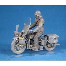 Сборная модель MiniArt U.S. Motorcycle WLA w/Rider (1:35)