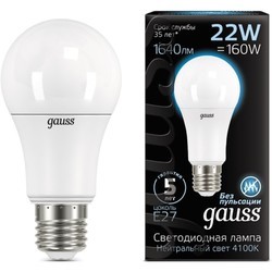 Лампочка Gauss LED A70 22W 4100K E27 102502222