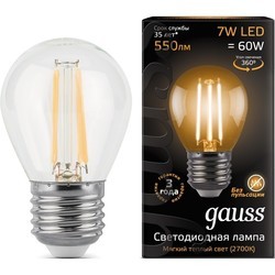 Лампочка Gauss LED G45 7W 2700K E27 105802107