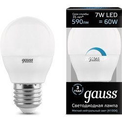 Лампочка Gauss LED G45 7W 4100K E27 105102207-D