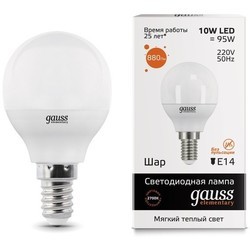 Лампочка Gauss LED ELEMENTARY G45 12W 3000K E14 53112