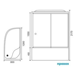 Душевая кабина Royal Bath RB 8120BK4 R