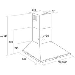 Вытяжка Pyramida KH 50 BL