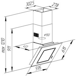 Вытяжка Pyramida BT 60 M WH