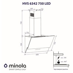 Вытяжка Minola HVS 6342 BL 750 LED