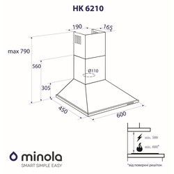 Вытяжка Minola HK 6210 I 650