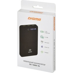 Powerbank аккумулятор Digma DG-10000-3U (черный)