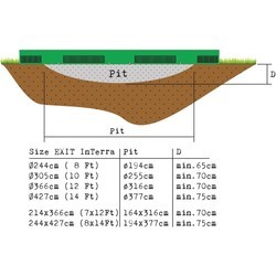 Батут Exit InTerra Ground 10ft Safety Net