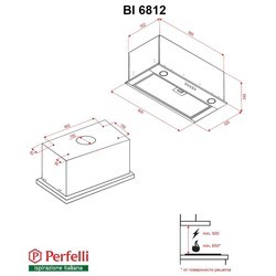 Вытяжка Perfelli BI 6812 BL LED
