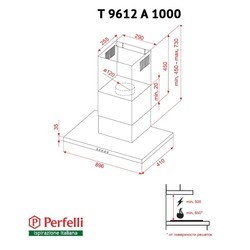 Вытяжка Perfelli T 9612 A 1000 I LED