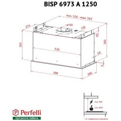 Вытяжка Perfelli BISP 6973 A 1250 IV LED Strip