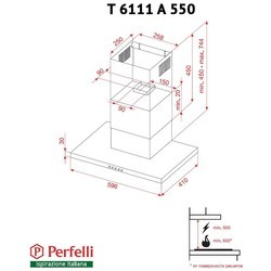 Вытяжка Perfelli T 6111 A 550 BL