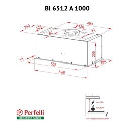 Вытяжка Perfelli BI 6512 A 1000 I LED