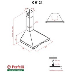 Вытяжка Perfelli K 6121 BL Wood