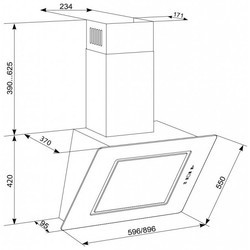 Вытяжка ELEYUS Venera A 750 LED SMD 60 BL