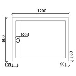 Душевой поддон AQUANET Stone Lite 140x80