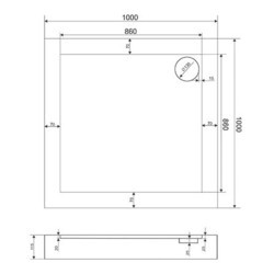 Душевой поддон Good Door Forum 90x90