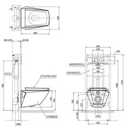 Унитаз TOTO Jewelhex CW682E