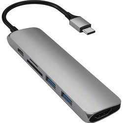 Картридер/USB-хаб Satechi Slim Aluminum Type-C Multi-Port Adapter V2