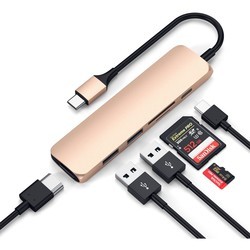 Картридер/USB-хаб Satechi Slim Aluminum Type-C Multi-Port Adapter V2