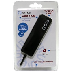 Картридер/USB-хаб 5bites HB34C-311BK