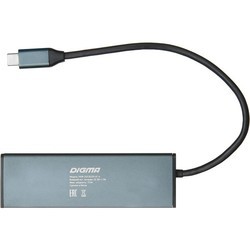 Картридер/USB-хаб Digma HUB-2U3.0CCR-UC