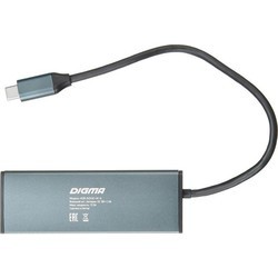 Картридер/USB-хаб Digma HUB-3U3.0C-UC