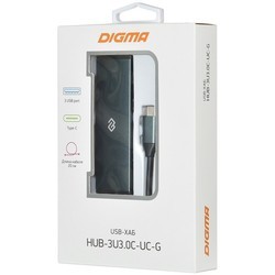 Картридер/USB-хаб Digma HUB-3U3.0C-UC