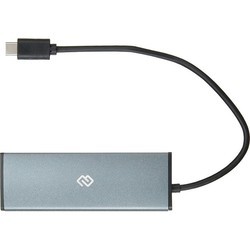 Картридер/USB-хаб Digma HUB-4U3.0-UC (серый)