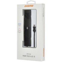 Картридер/USB-хаб Digma HUB-7U2.0-UC