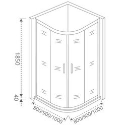 Душевая кабина Good Door Latte R-80