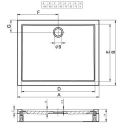 Душевой поддон RIHO Davos 273 100x80