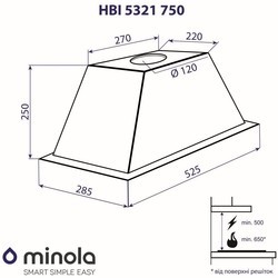 Вытяжка Minola HBI 5321 IV 750