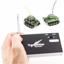 Танк на радиоуправлении Pilotage Tiger and T34/85 Inf 1:72 (зеленый)
