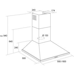 Вытяжка Pyramida KH 50 1000 WH