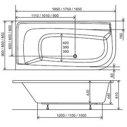 Ванны Ravak Praktik 175x85